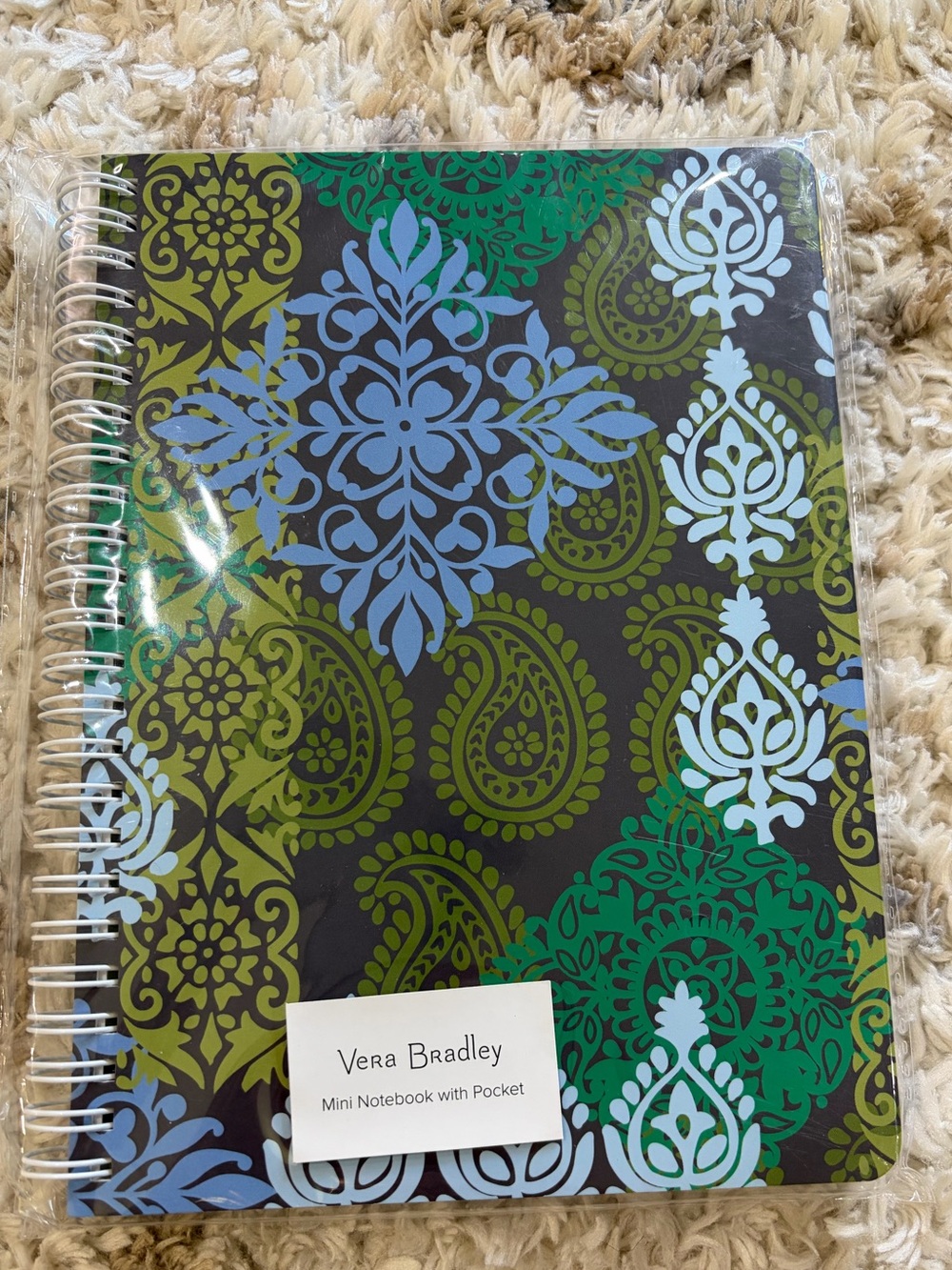 Vera Bradley Green & Blue Patterned Mini Notebook*